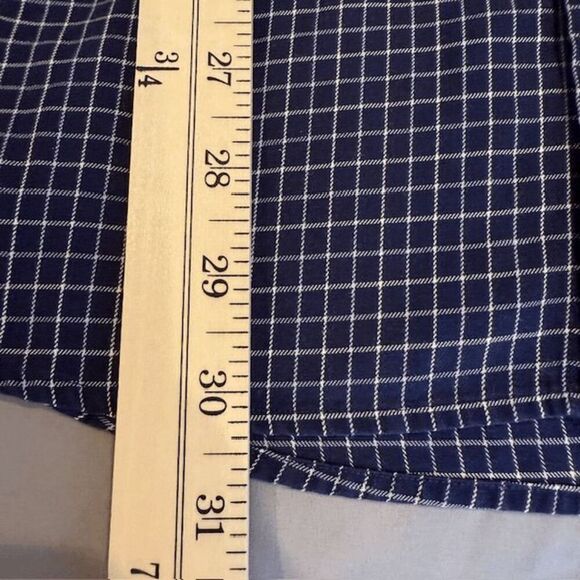 Ralph Lauren Classic Fit Men's Button Down Navy White Windowpane Size Large - Picture 9 of 11